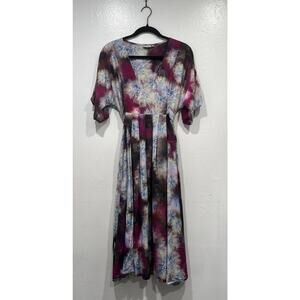 The Odells Tie Dye Monroe Tie Faux Wrap Dress Size Medium Anthropologie READ